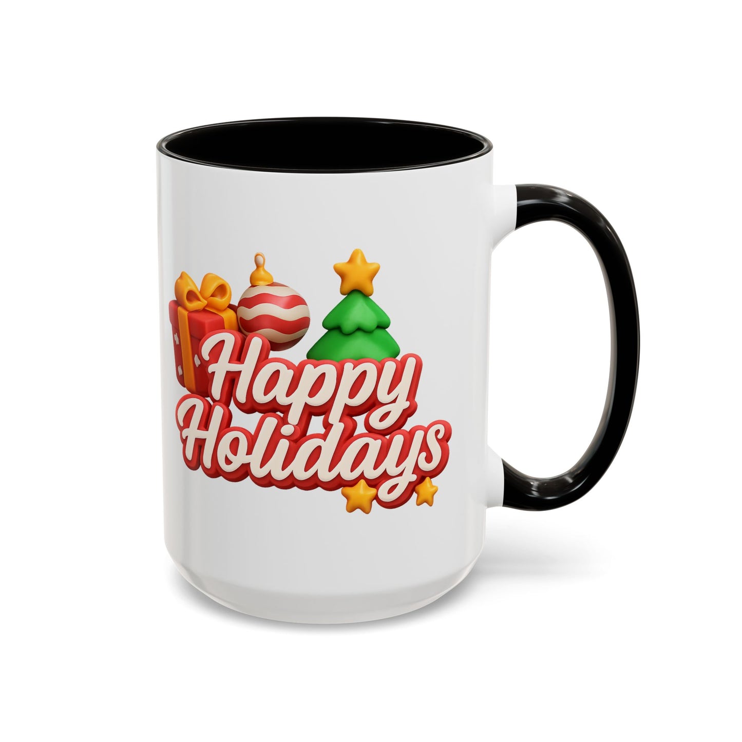 "Happy Holidays" Accent Mug