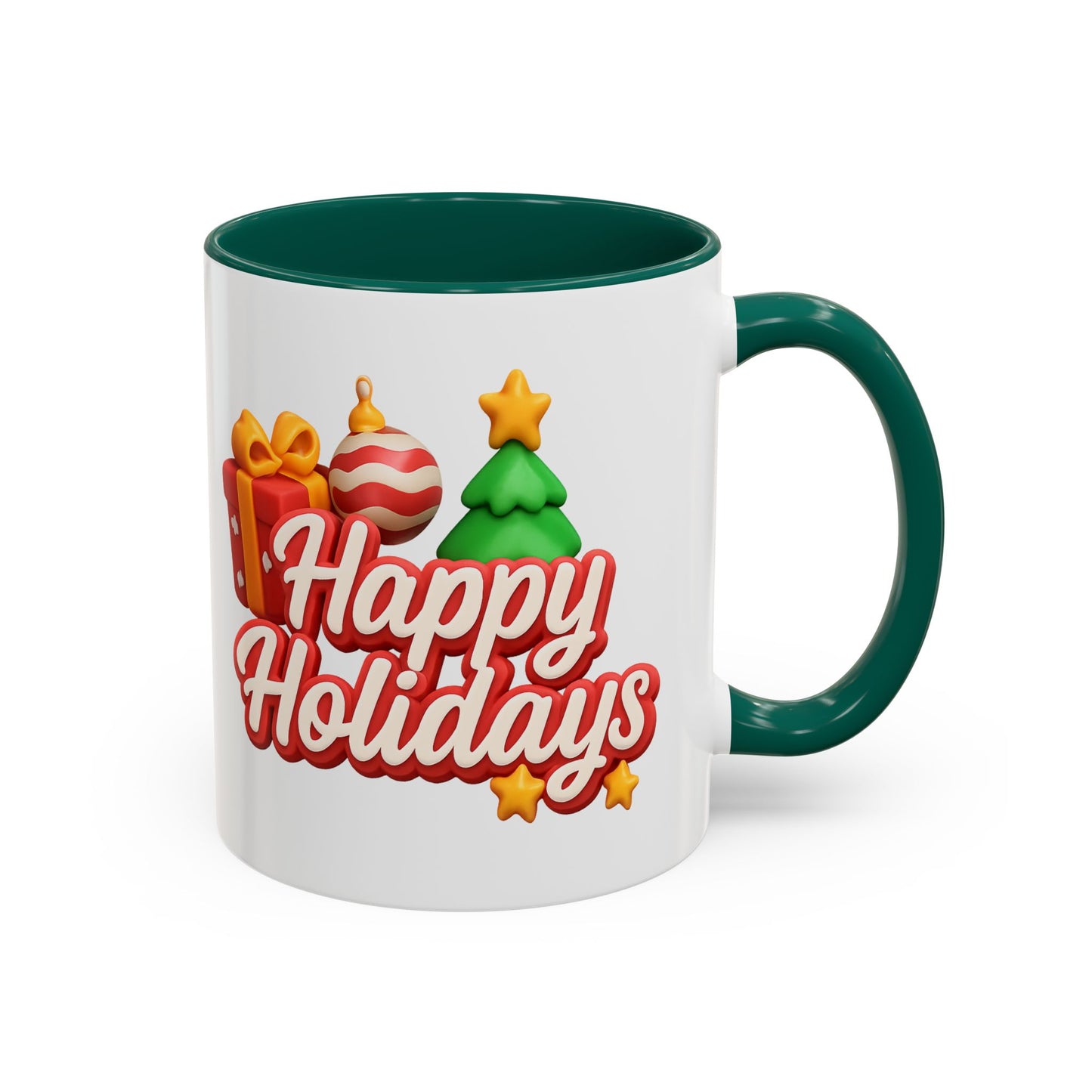 "Happy Holidays" Accent Mug