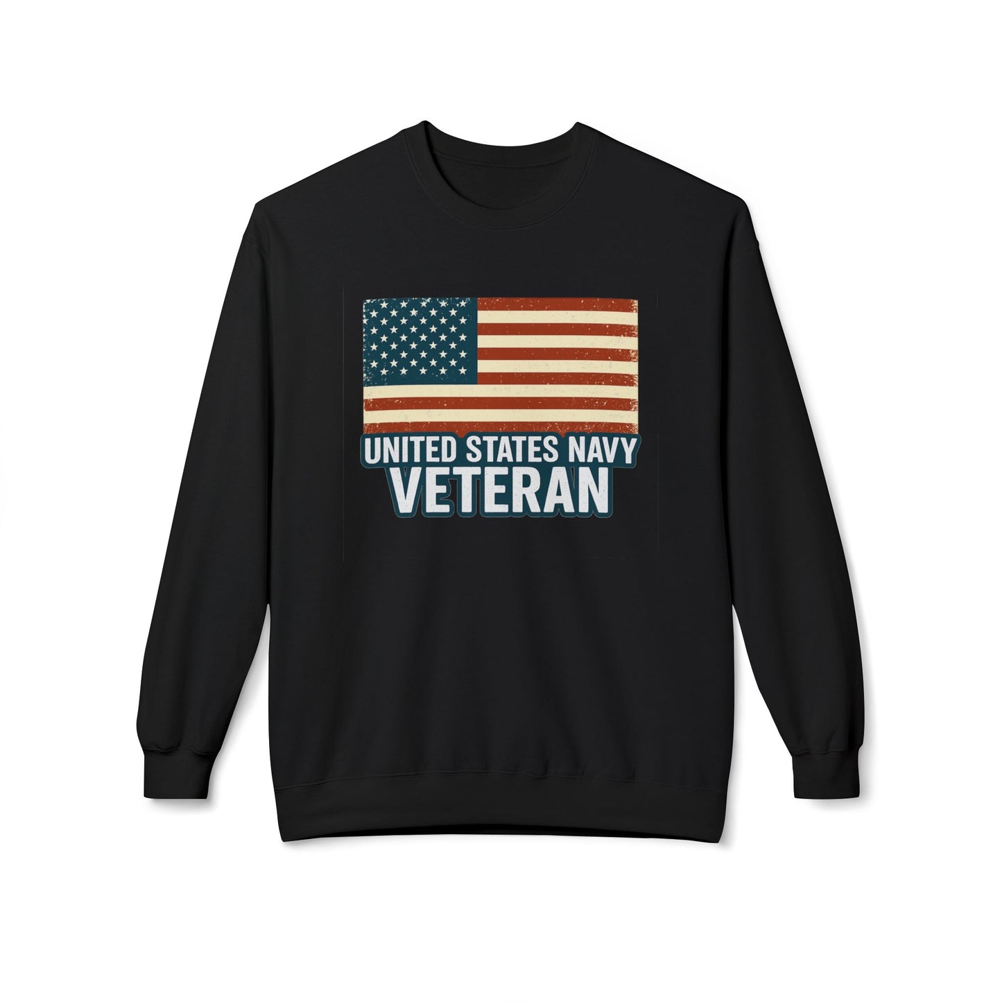 Navy Vet Unisex Fleece Crewneck Sweatshirt