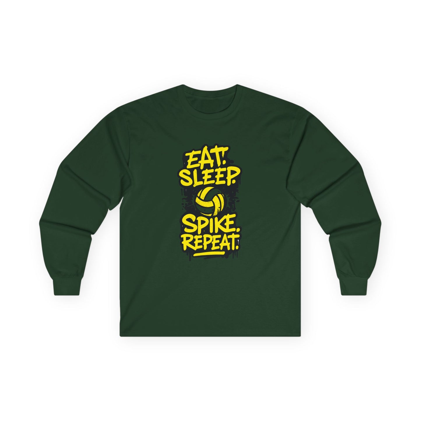 "Eat. Sleep. Spike. Repeat." Unisex Long Sleeve Tee