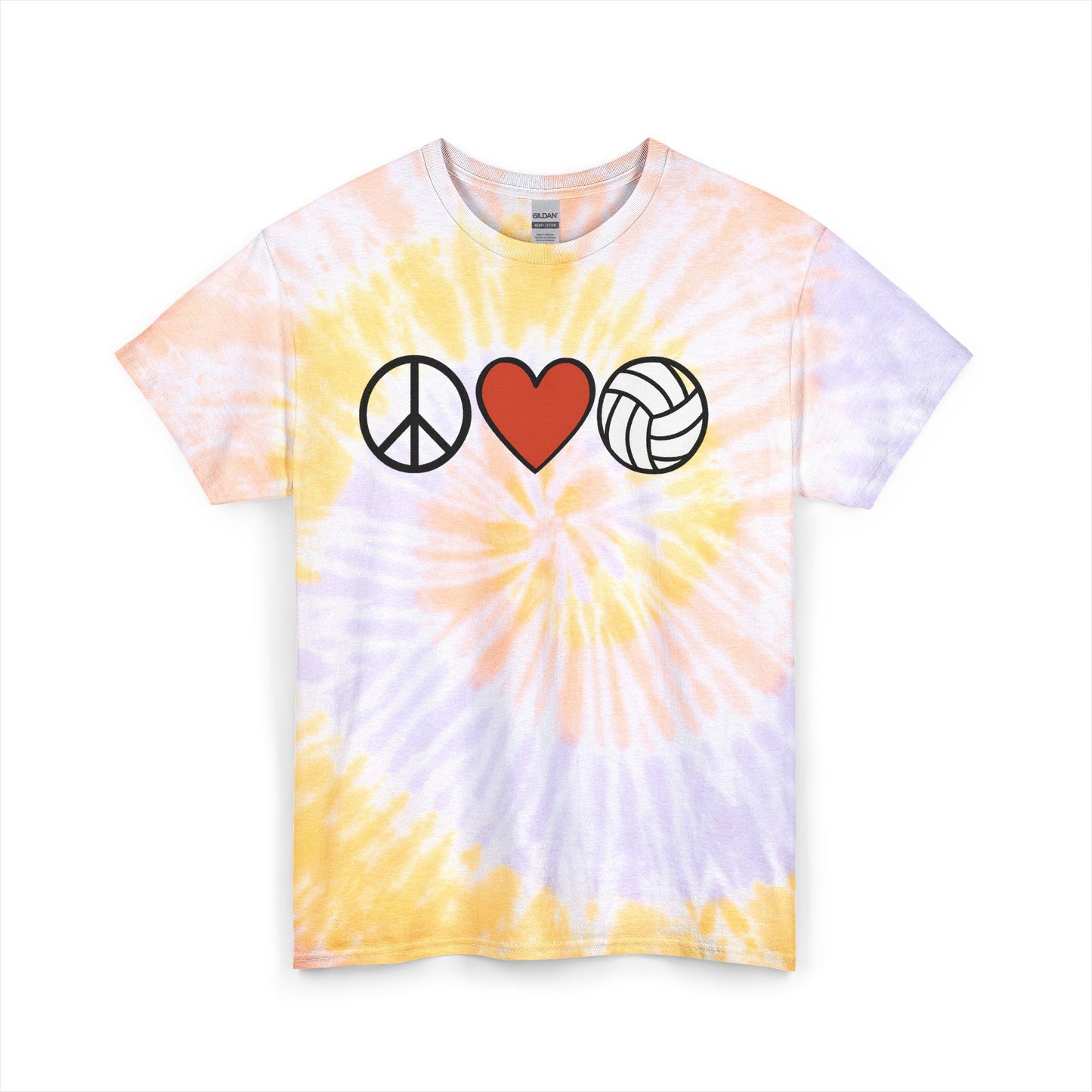 "Peace Love Volleyball" Unisex Tie Dye Tee