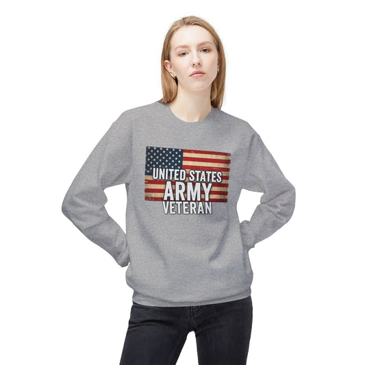 Army Vet Unisex Fleece Crewneck Sweatshirt