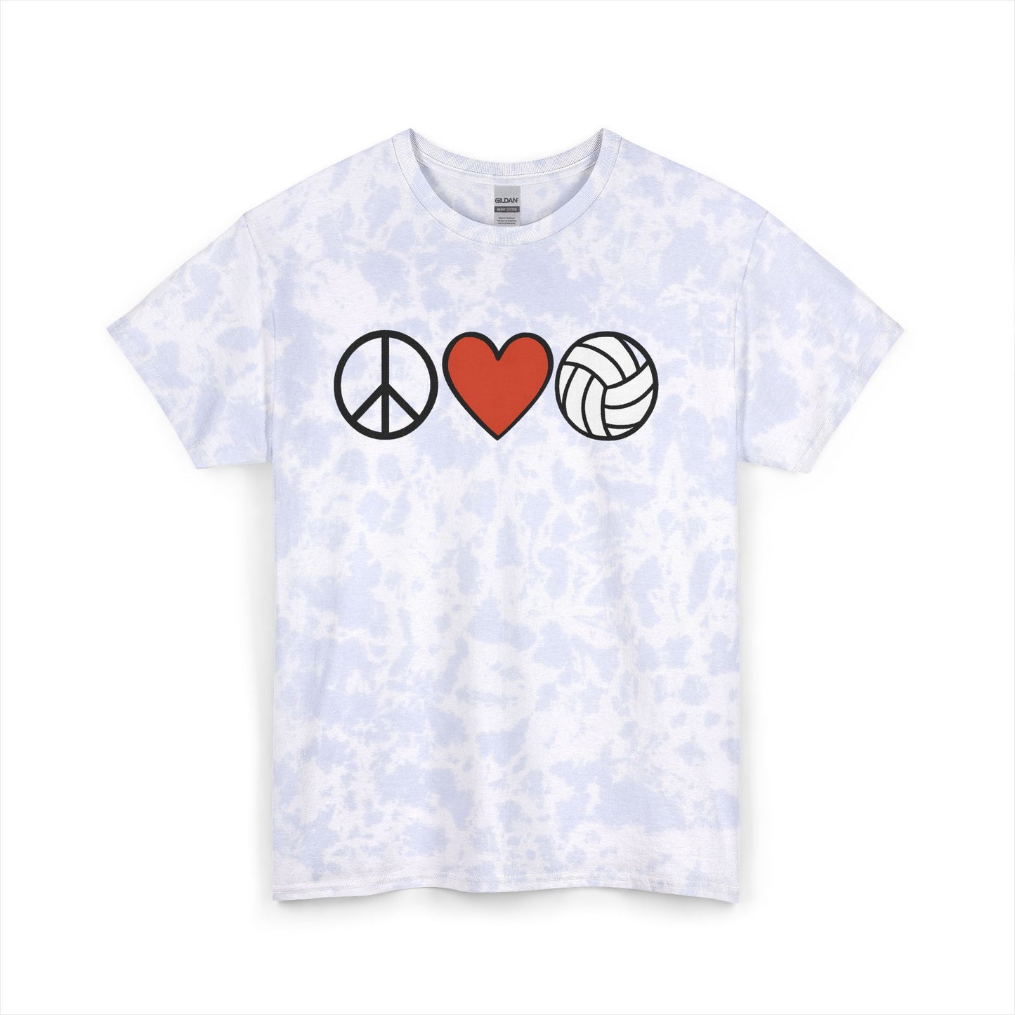 "Peace Love Volleyball" Unisex Tie Dye Tee