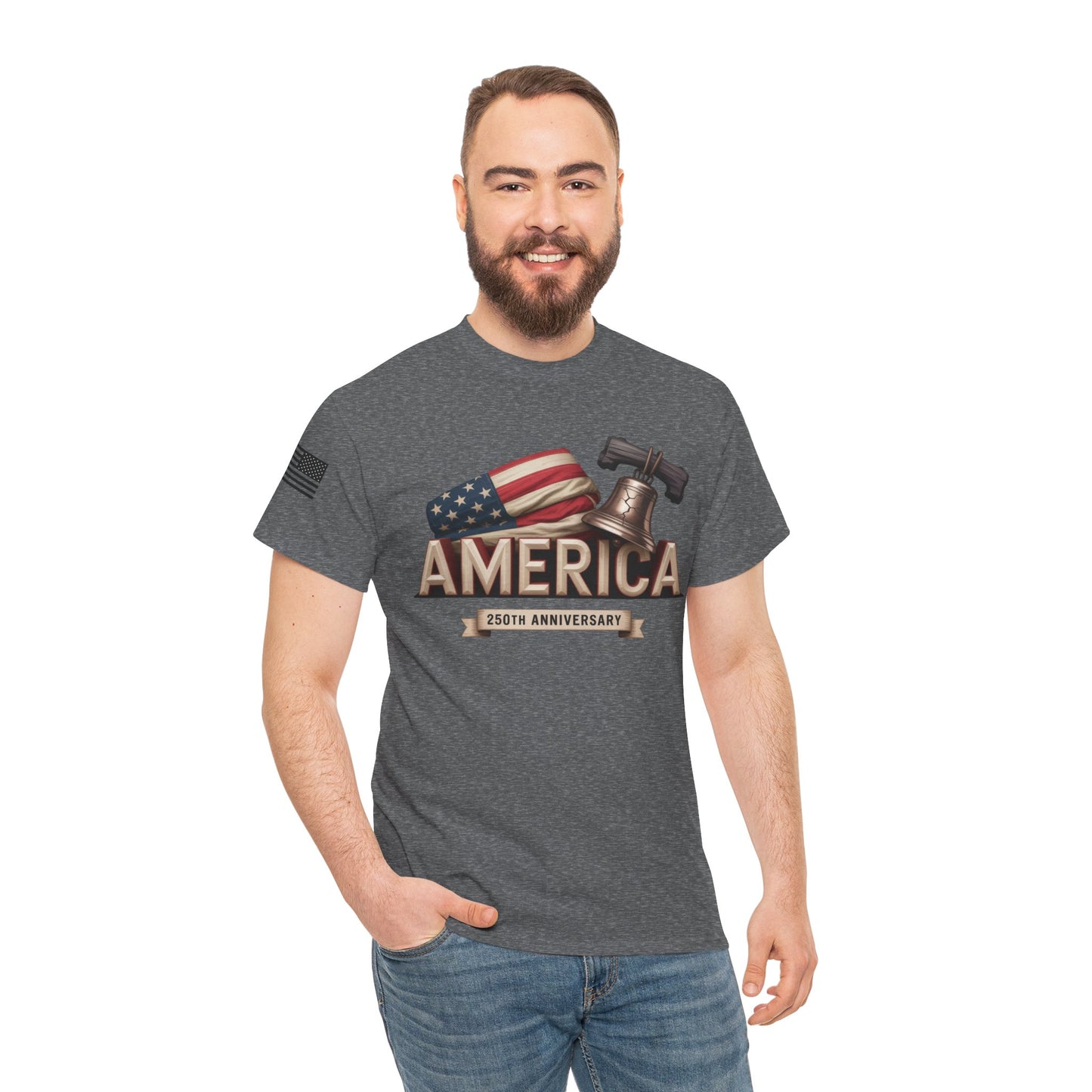 America Built. America Strong. USA 250th Anniversary Unisex Tee
