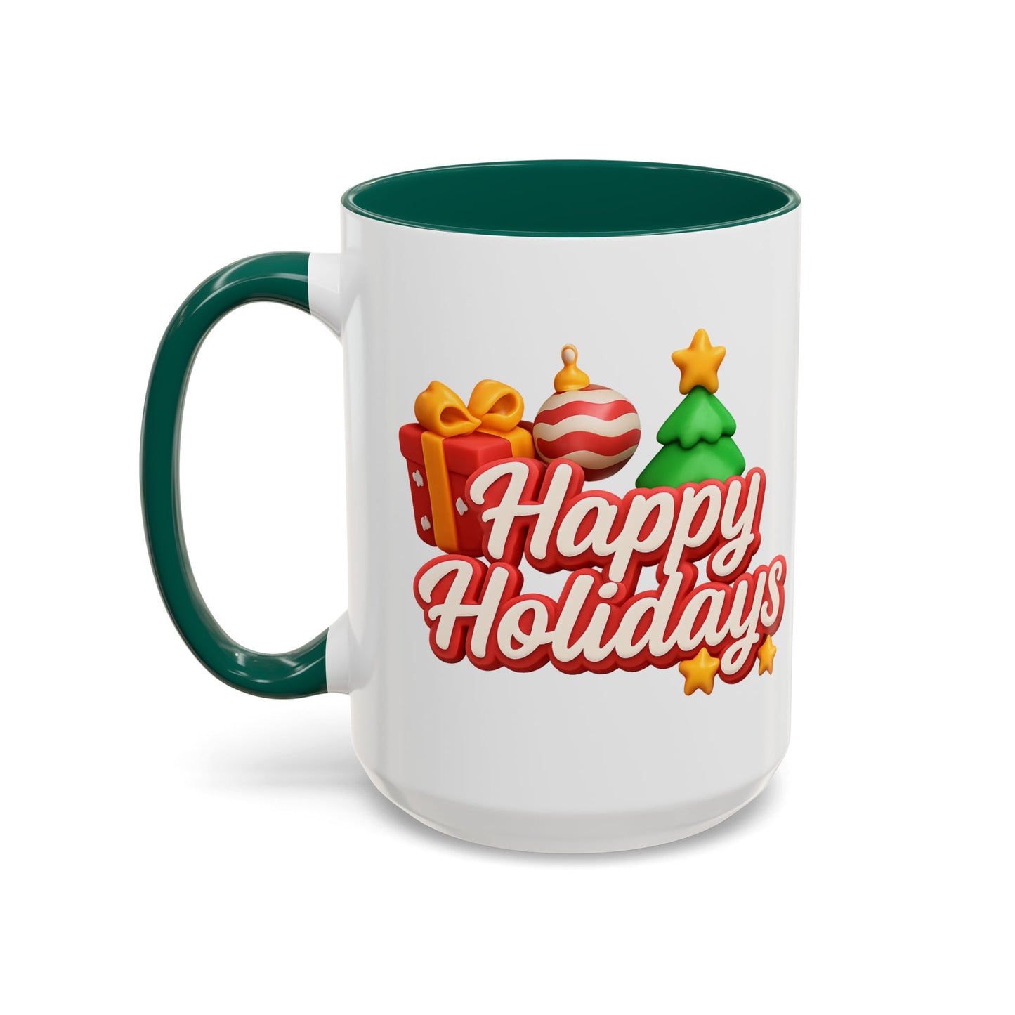 "Happy Holidays" Accent Mug