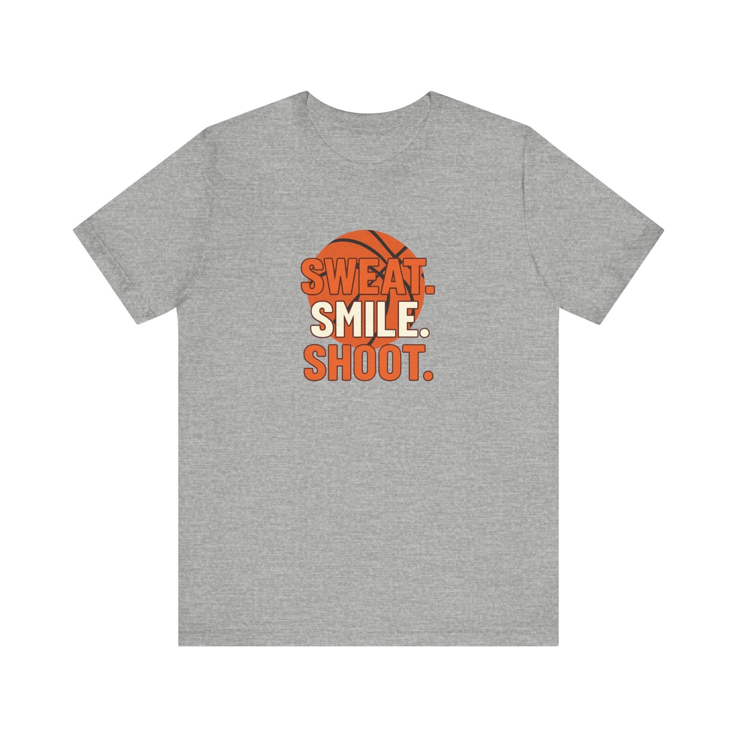 "Sweat. Smile. Shoot." Unisex Jersey Tee