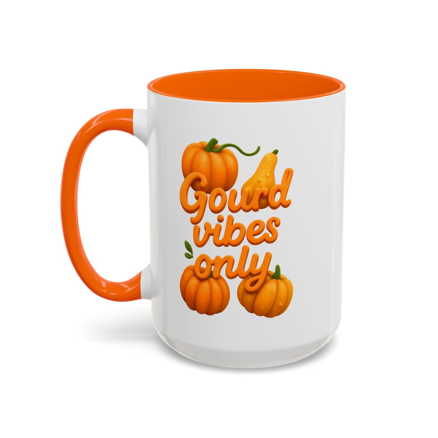 "Gourd Vibes Only" Accent Coffee Mug