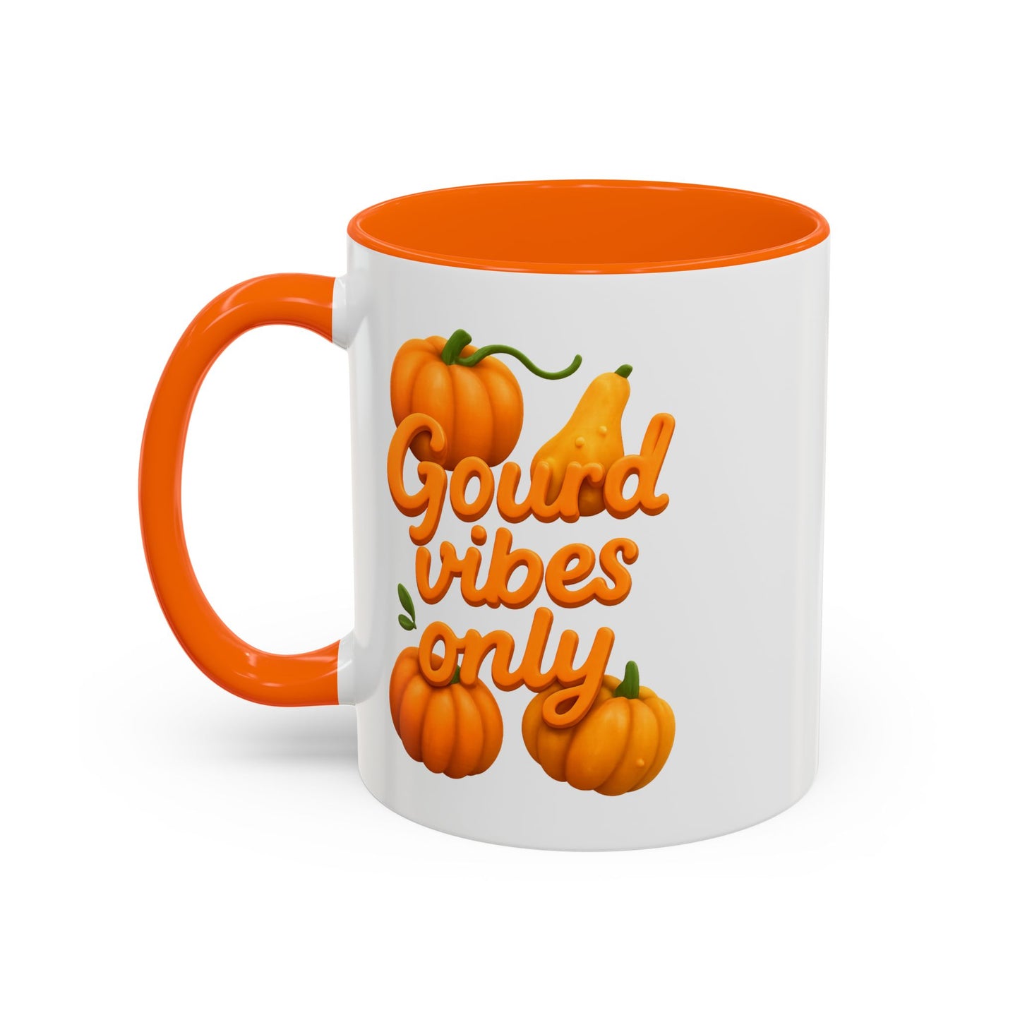 "Gourd Vibes Only" Accent Coffee Mug