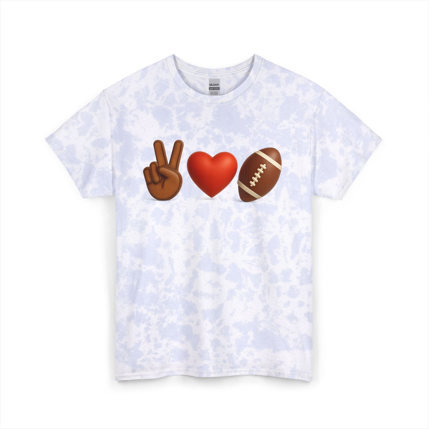 "Peace, Love, Football" Unisex Tie Dye Tee