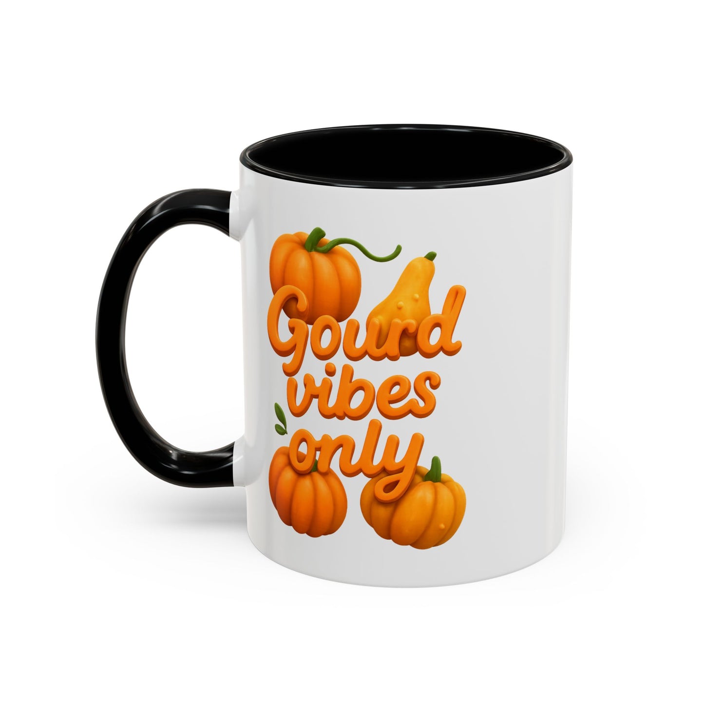 "Gourd Vibes Only" Accent Coffee Mug