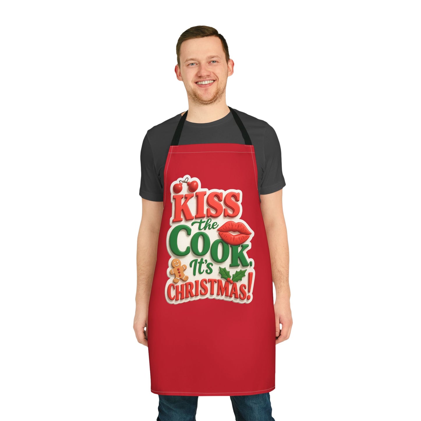 "Kiss The Cook, It's Christmas!" Holiday Apron