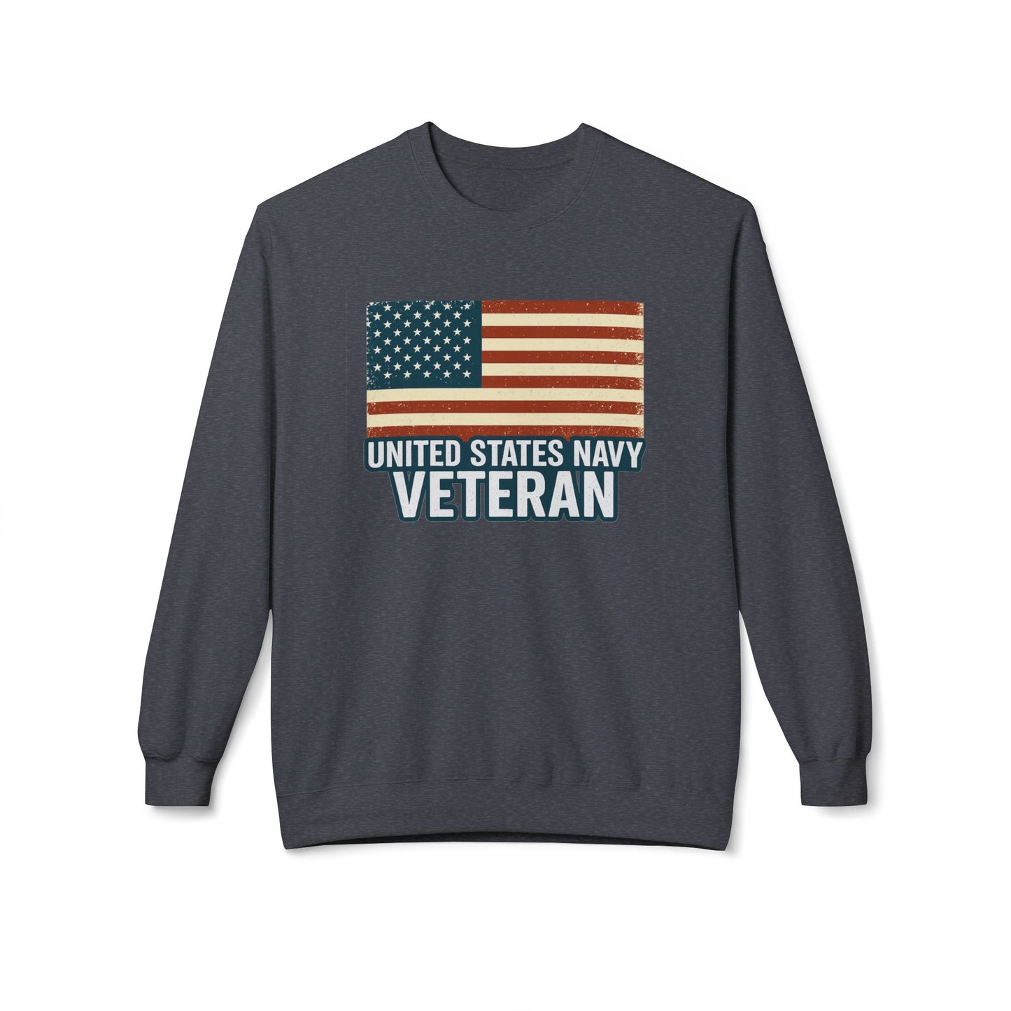 Navy Vet Unisex Fleece Crewneck Sweatshirt