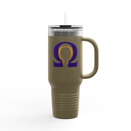 Omega Legacy Tumbler – Power in Every Sip - Insulated Travel Mug, 40oz