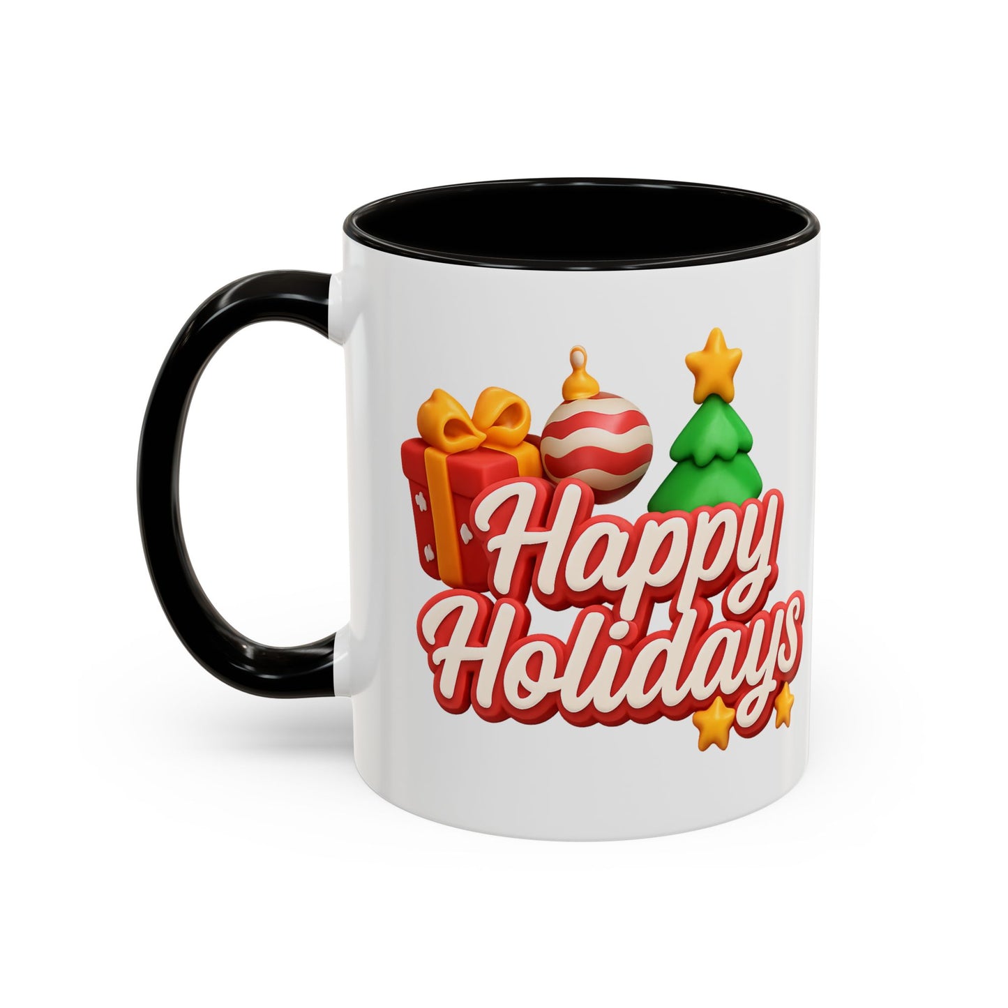 "Happy Holidays" Accent Mug