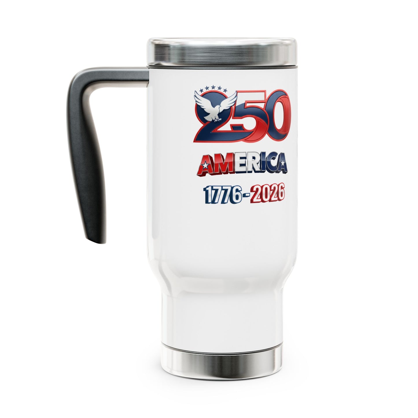 America 250th Insulated Travel Mug (1776–2026) Stainless Steel Travel Mug with Handle, 14oz