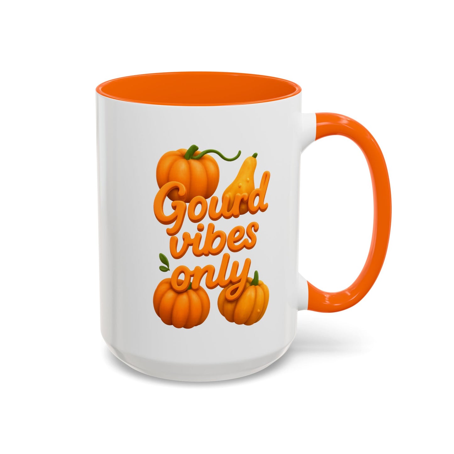 "Gourd Vibes Only" Accent Coffee Mug