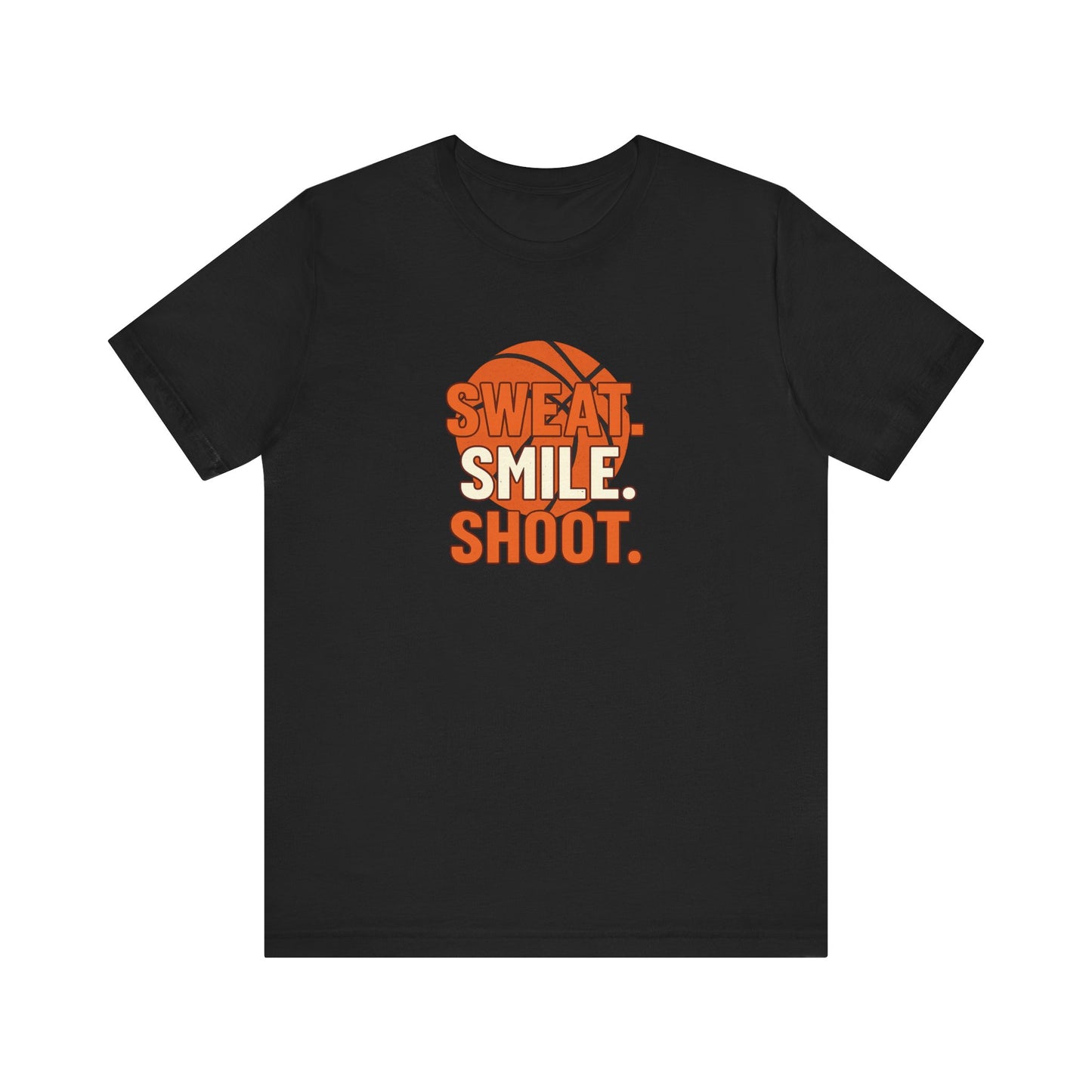 "Sweat. Smile. Shoot." Unisex Jersey Tee