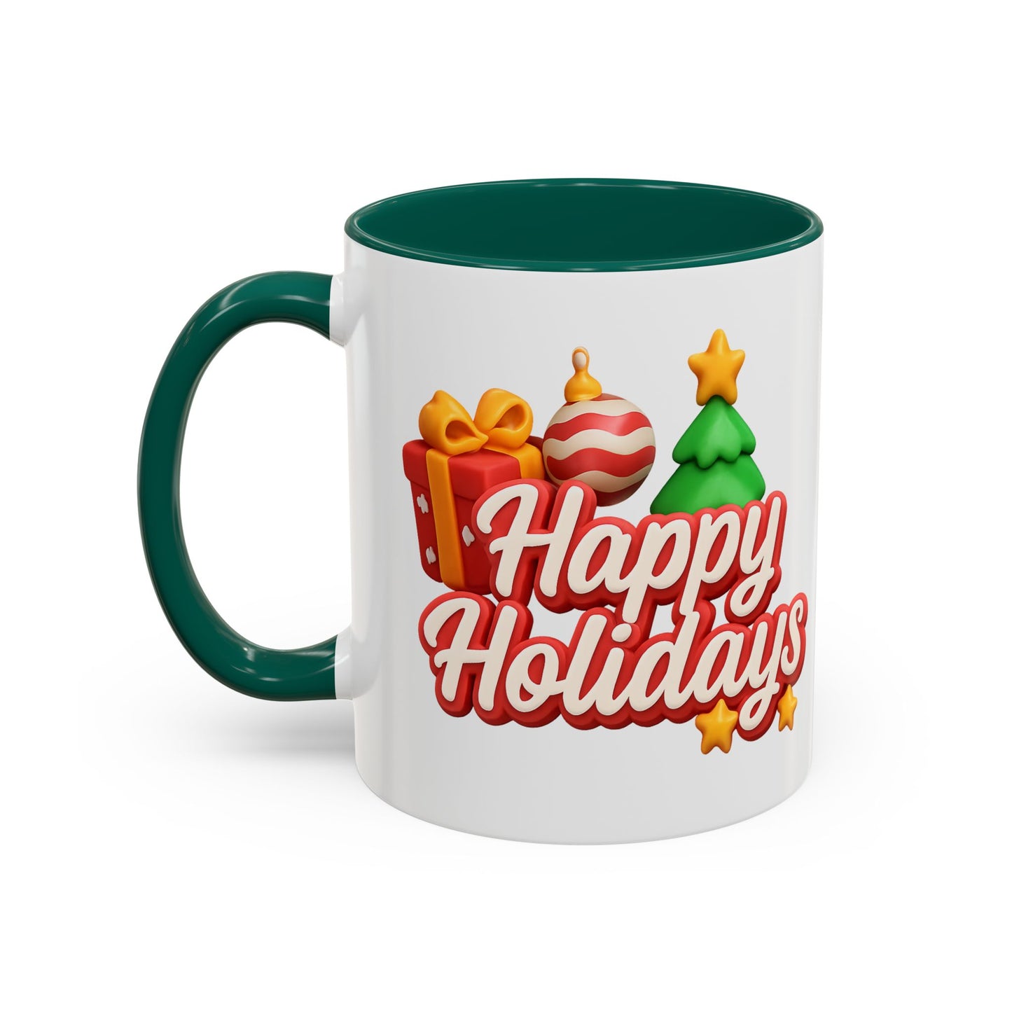 "Happy Holidays" Accent Mug