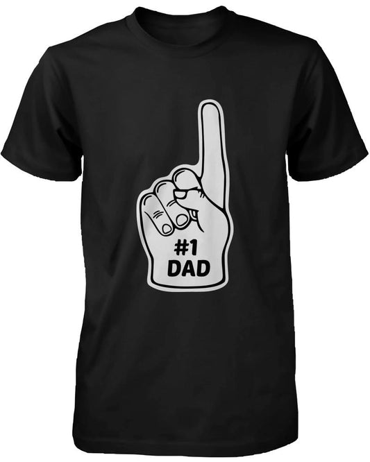 #1 Dad Graphic Statement Black T-shirt -