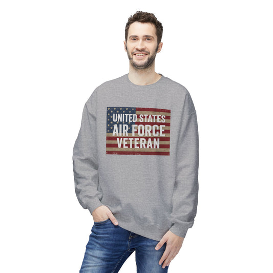 Air Force Vet Unisex Fleece Crewneck Sweatshirt