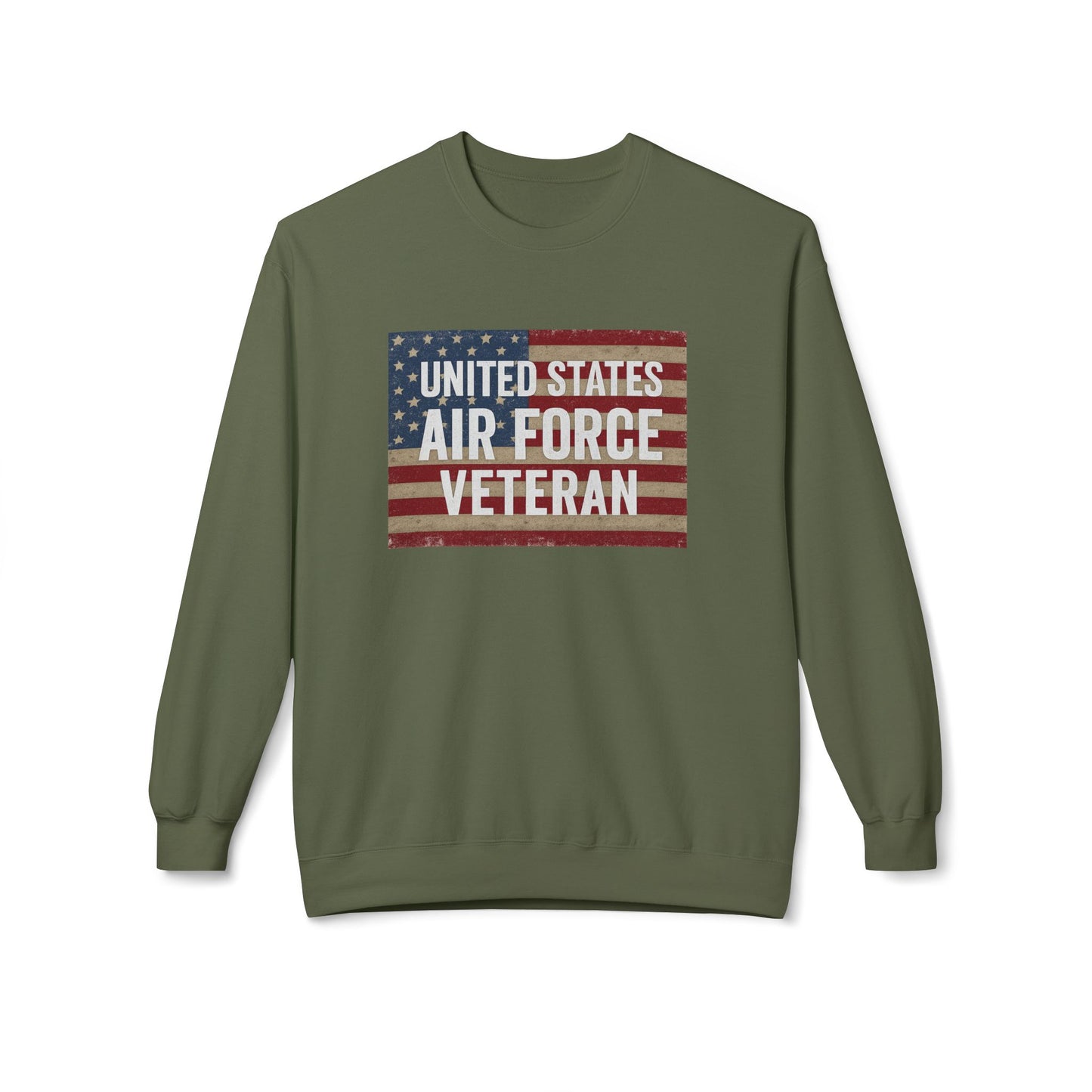 Air Force Vet Unisex Fleece Crewneck Sweatshirt