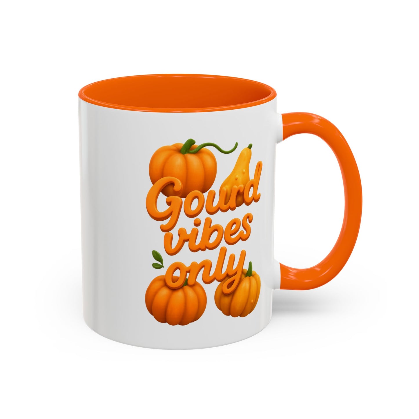 "Gourd Vibes Only" Accent Coffee Mug