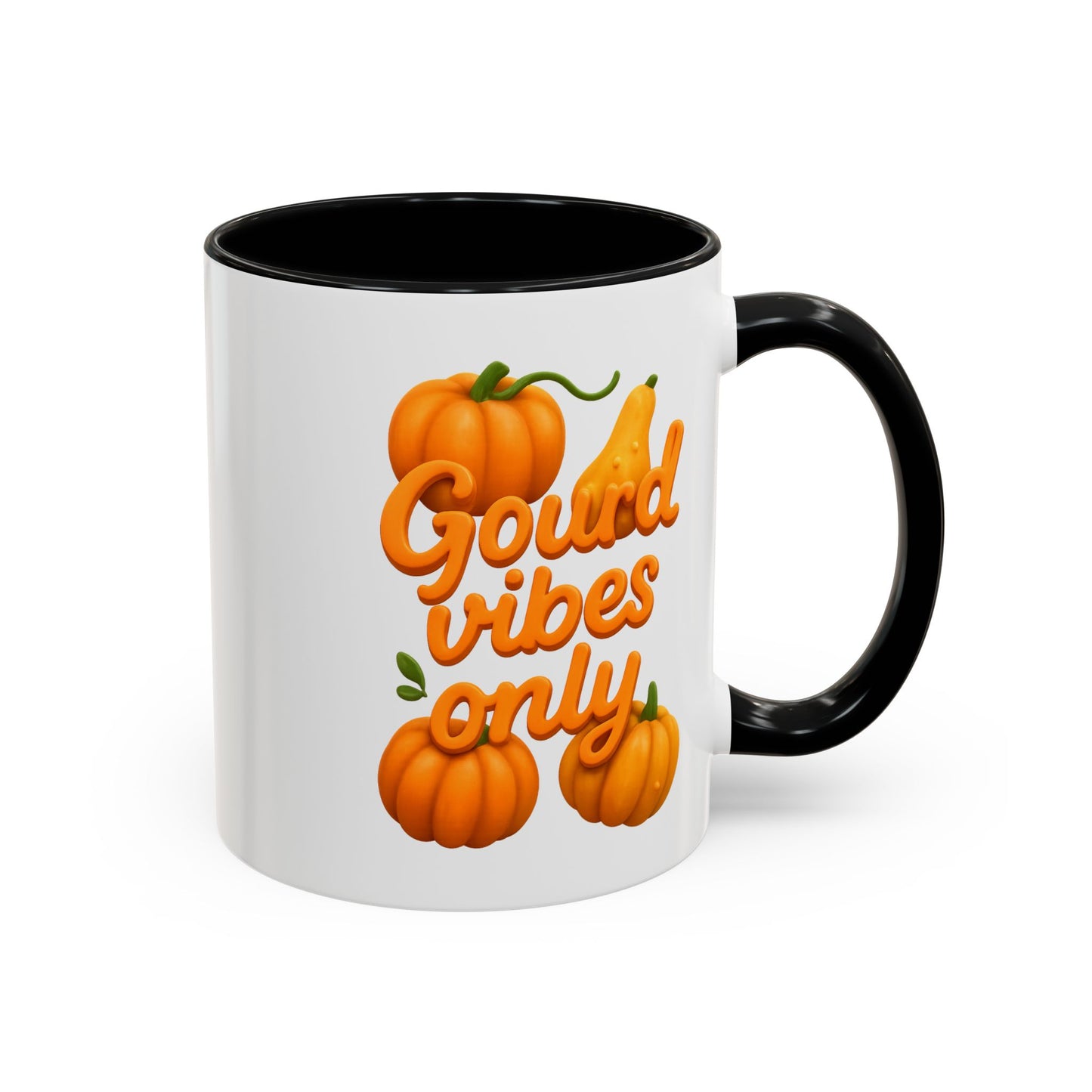 "Gourd Vibes Only" Accent Coffee Mug